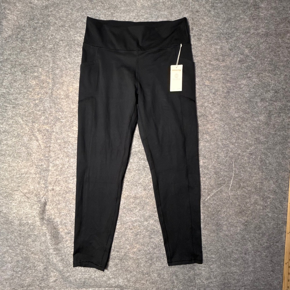 Balance Collection Contouring Womens High Rise Leggings XXL Black Pockets NWT